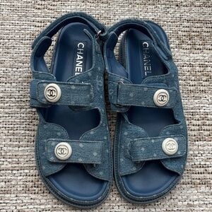 NEW CHANEL Denim Dad Sandals
